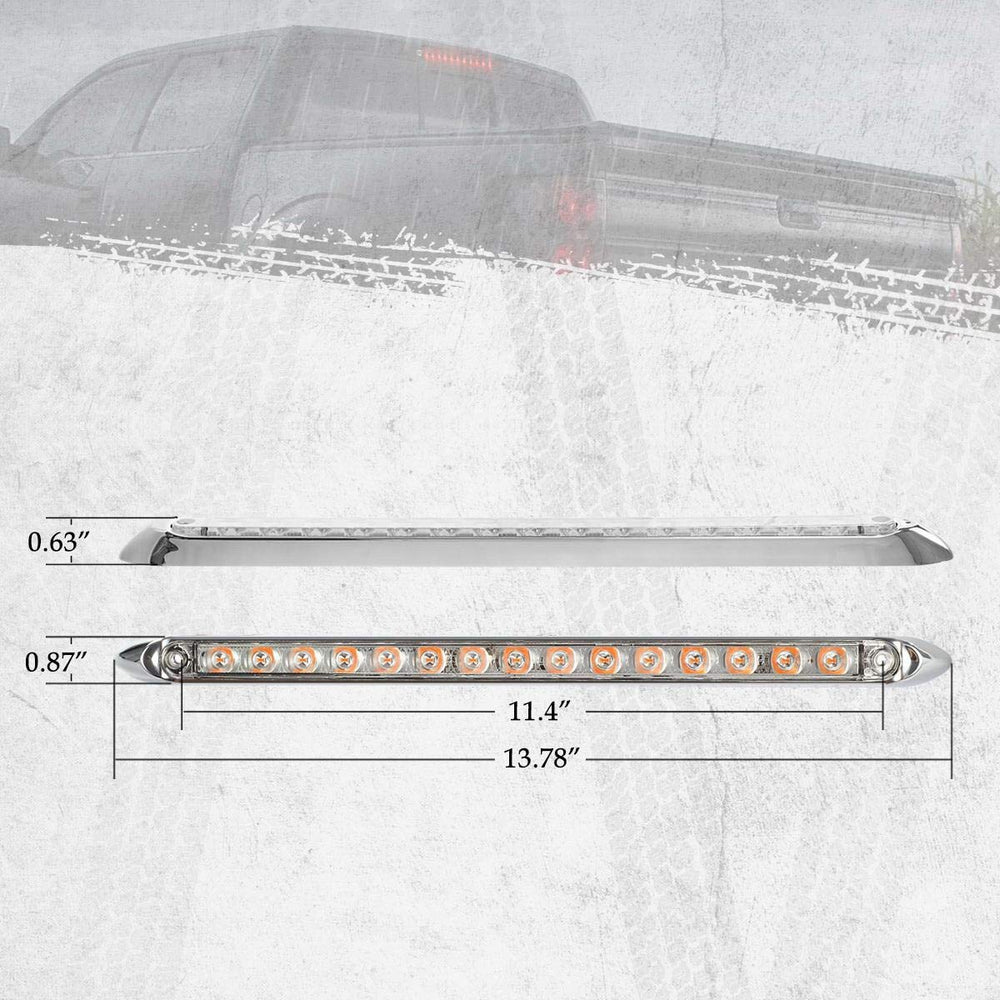 Partsam waterproof 12-inch trailer light bar with sealed housing for outdoor use