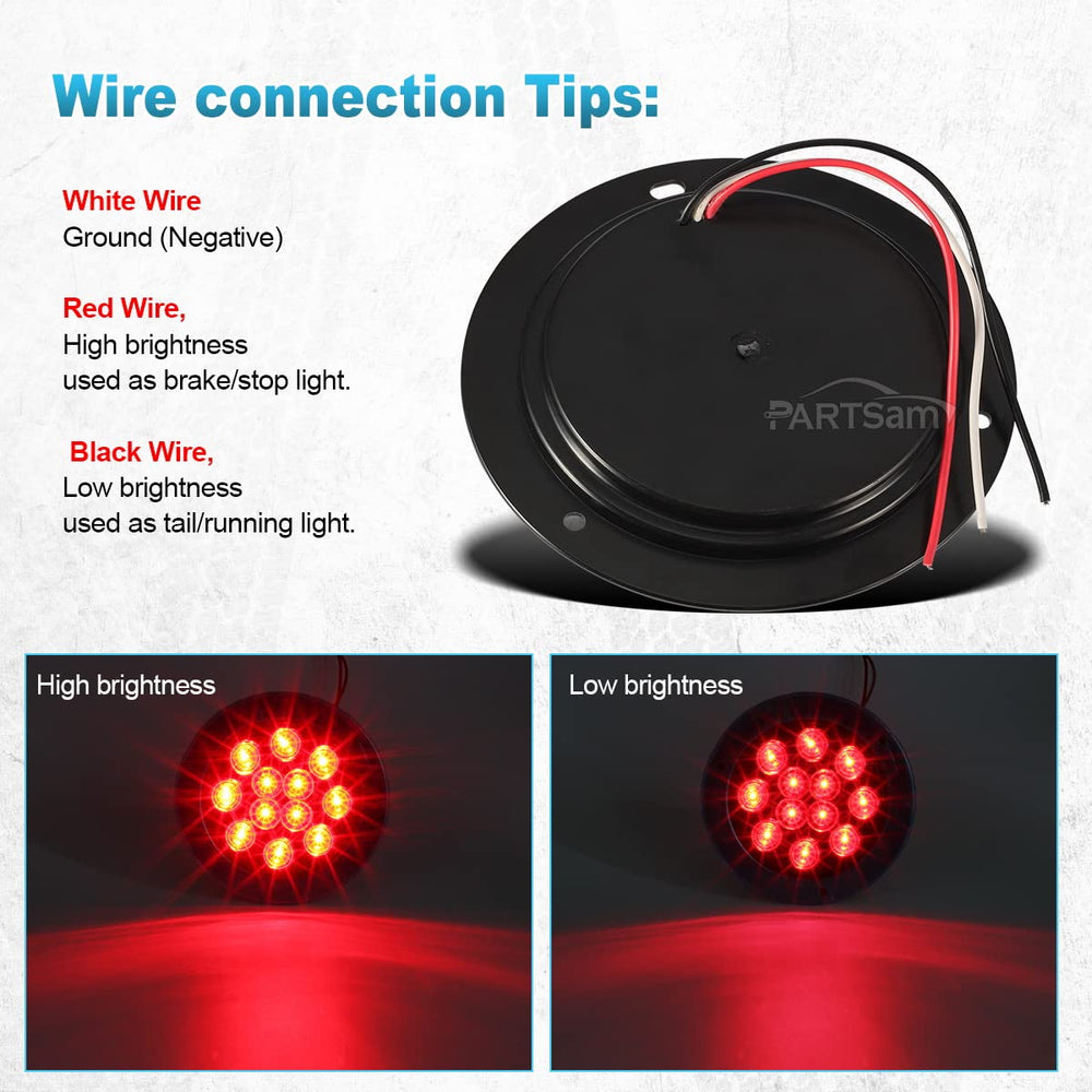 Partsam three-wire design simplifies installation on trucks, trailers, RVs.