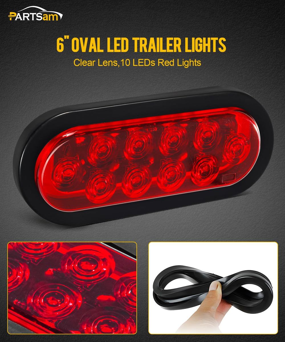 Partsam waterproof IP65 sealed trailer light protects against rain and road spray.