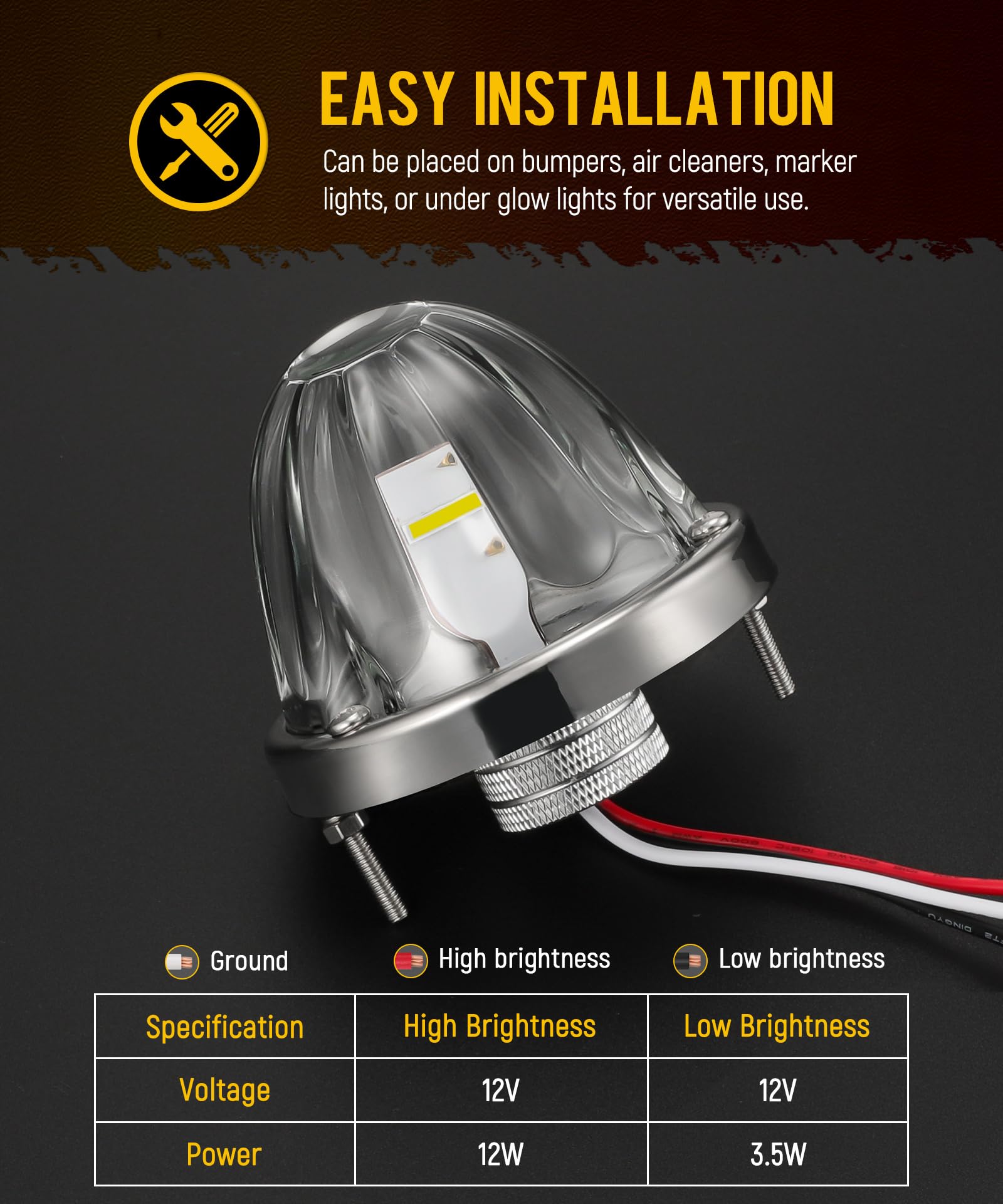 Partsam waterproof ip65 watermelon light designed for outdoor use