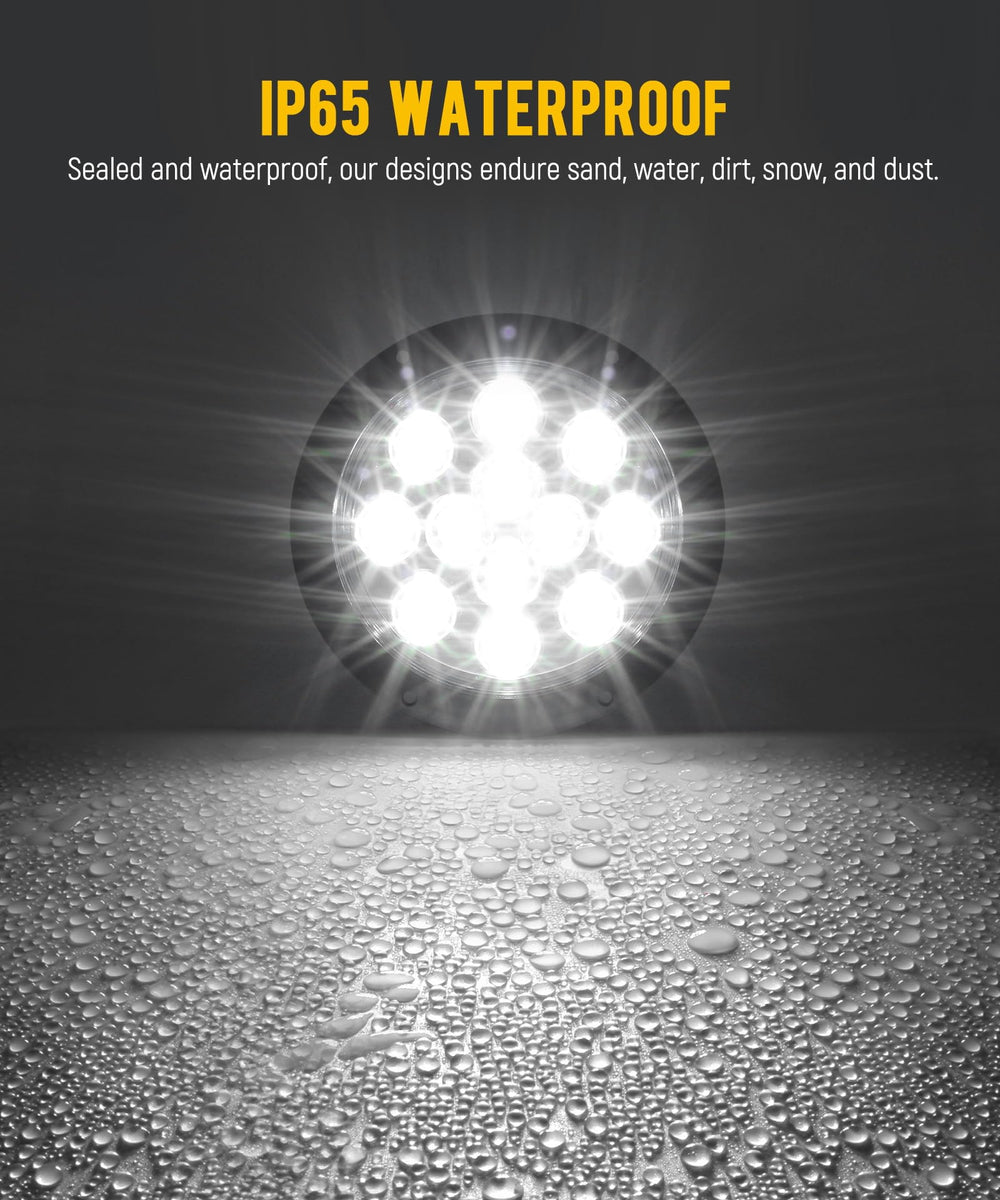 Partsam waterproof LED trailer light sealed against moisture for outdoor use.