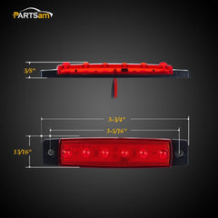 Partsam waterproof marker light with back gasket for secure mounting.