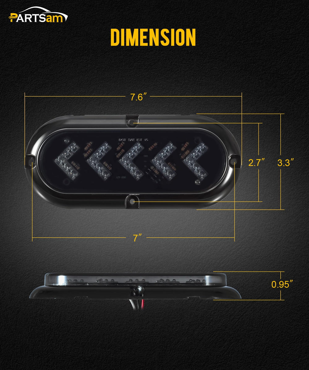 Partsam waterproof oval trailer light guards against exposure with sealed housing.