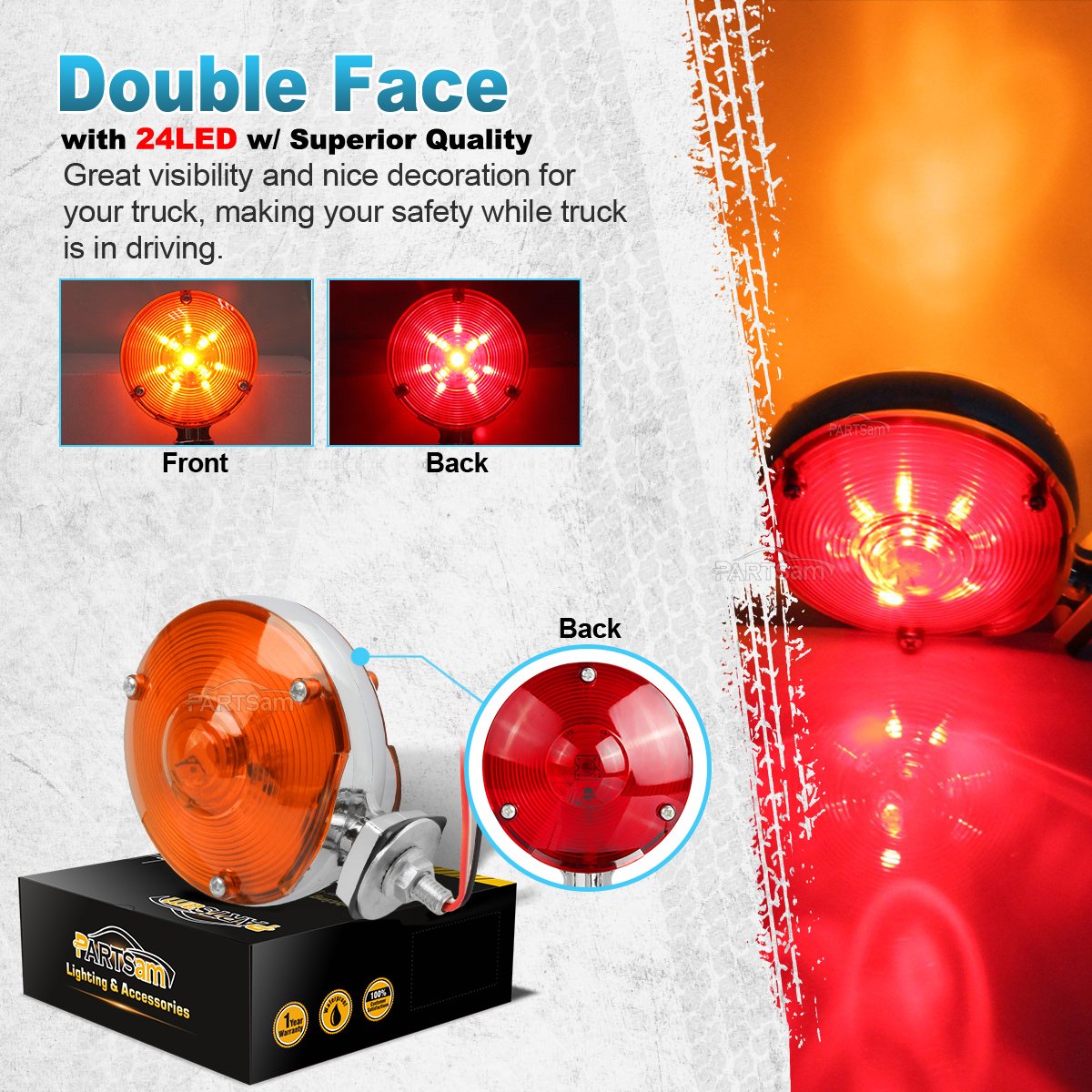 Partsam waterproof pedestal trailer light with sealed housing protects electronics.
