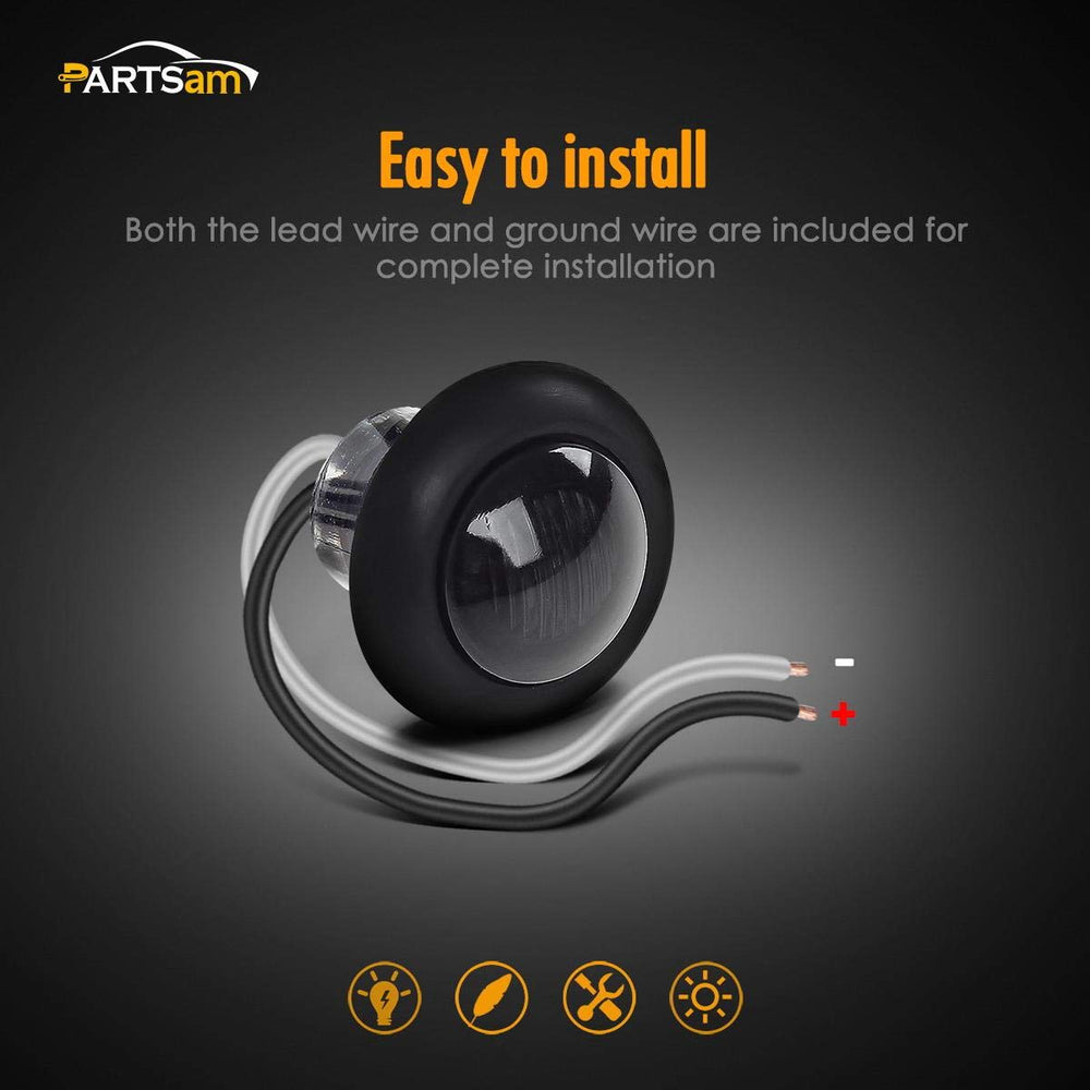 Partsam waterproof, grommet-mount marker light for rugged use.