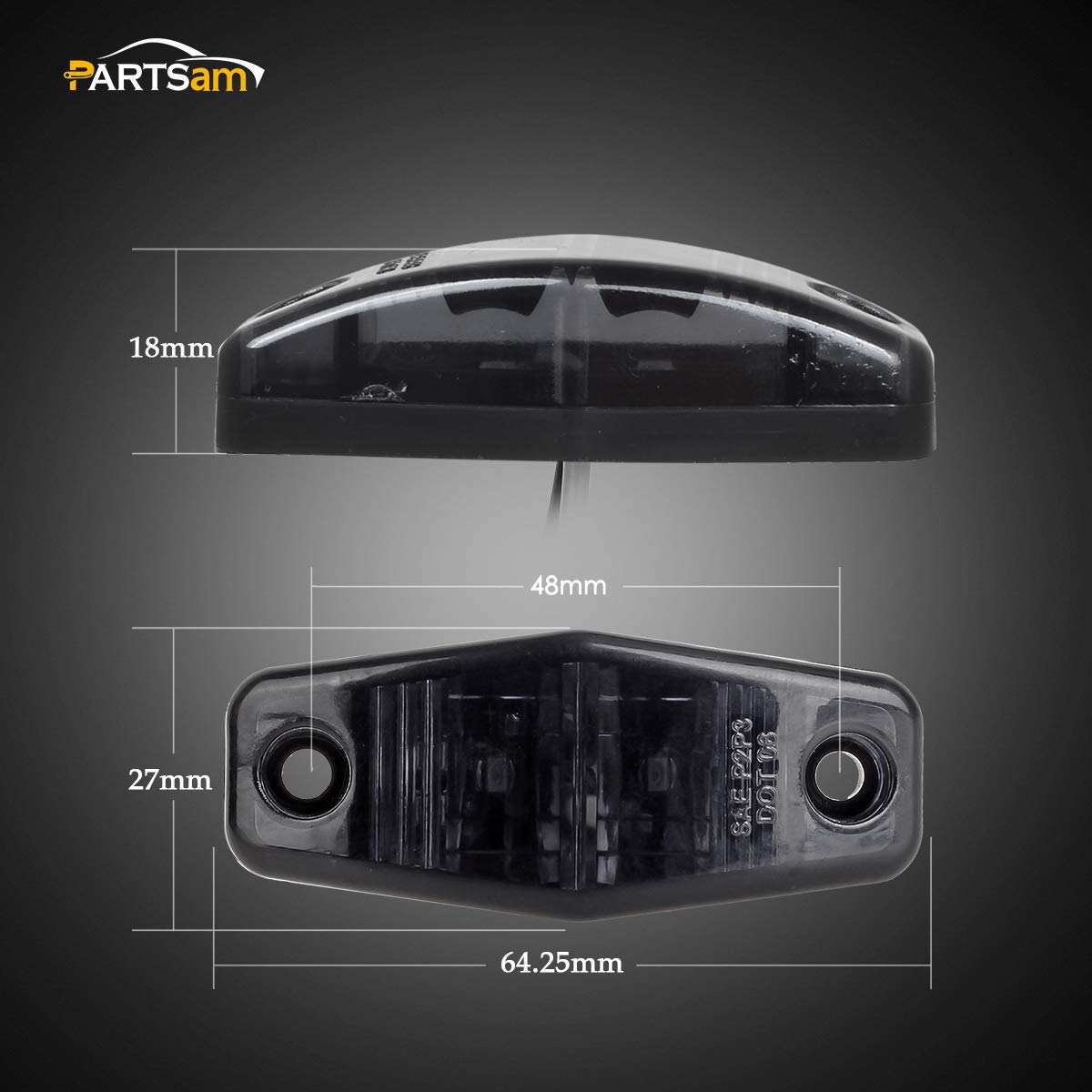 Partsam waterproof sealed marker light built to withstand outdoor conditions.
