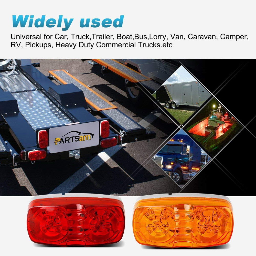 Partsam weatherproof 12V red marker light for rugged RV applications.