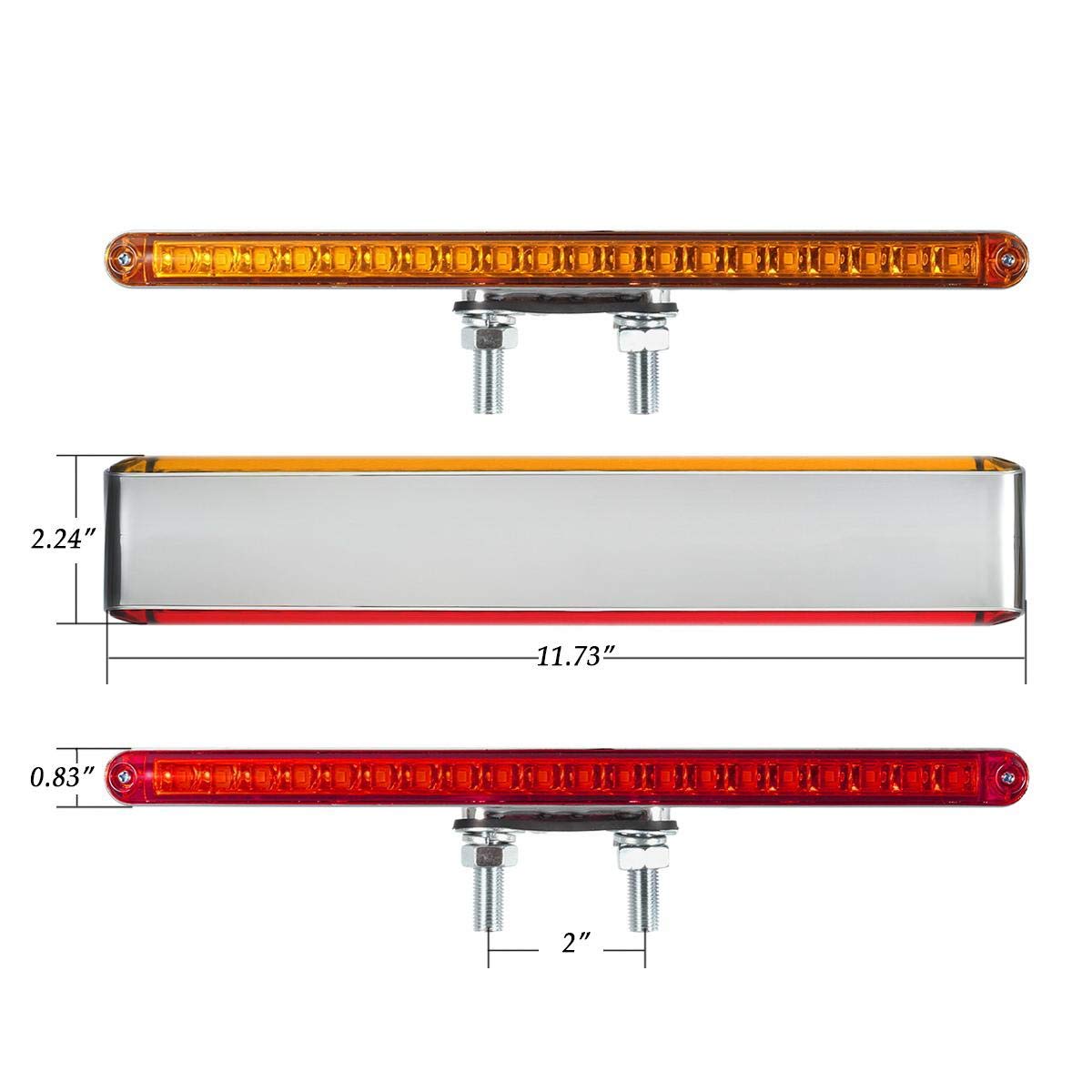 Partsam DOT-compliant trailer light bar supports street-legal signaling.