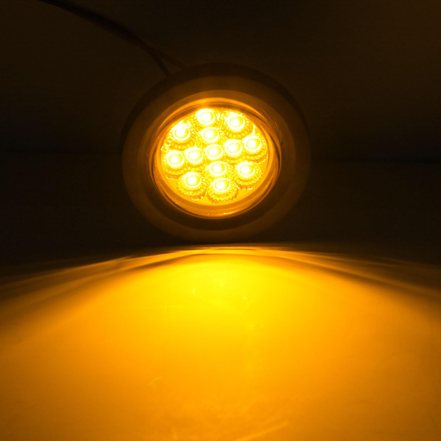 Partswcgg lights with 13 LED reflectors provide bright road presence