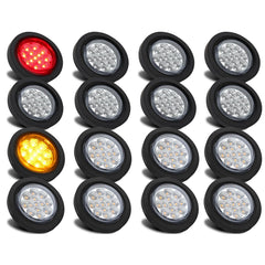 Partswcgg 2.5 inch amber marker light with clear lens improves trailer visibility