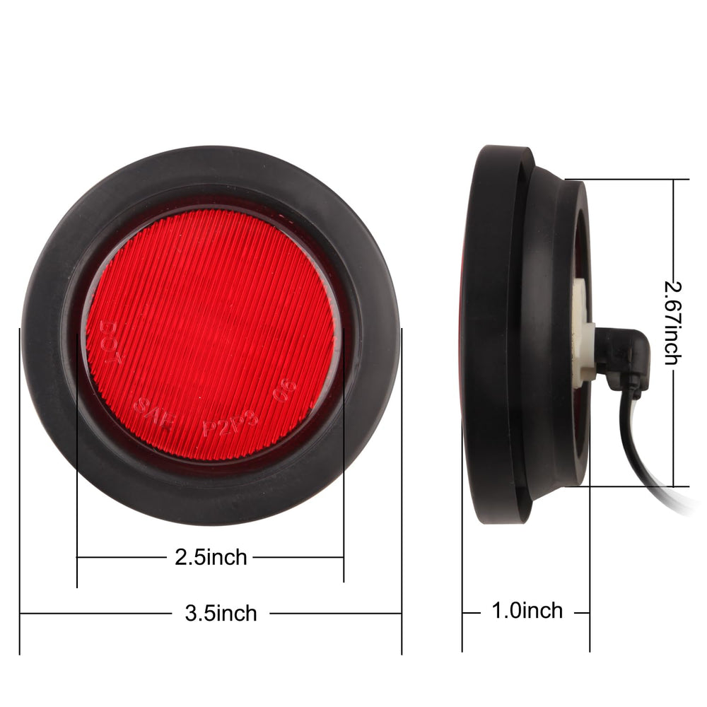 Partswcgg 13 LED round trailer light offers brighter daytime visibility
