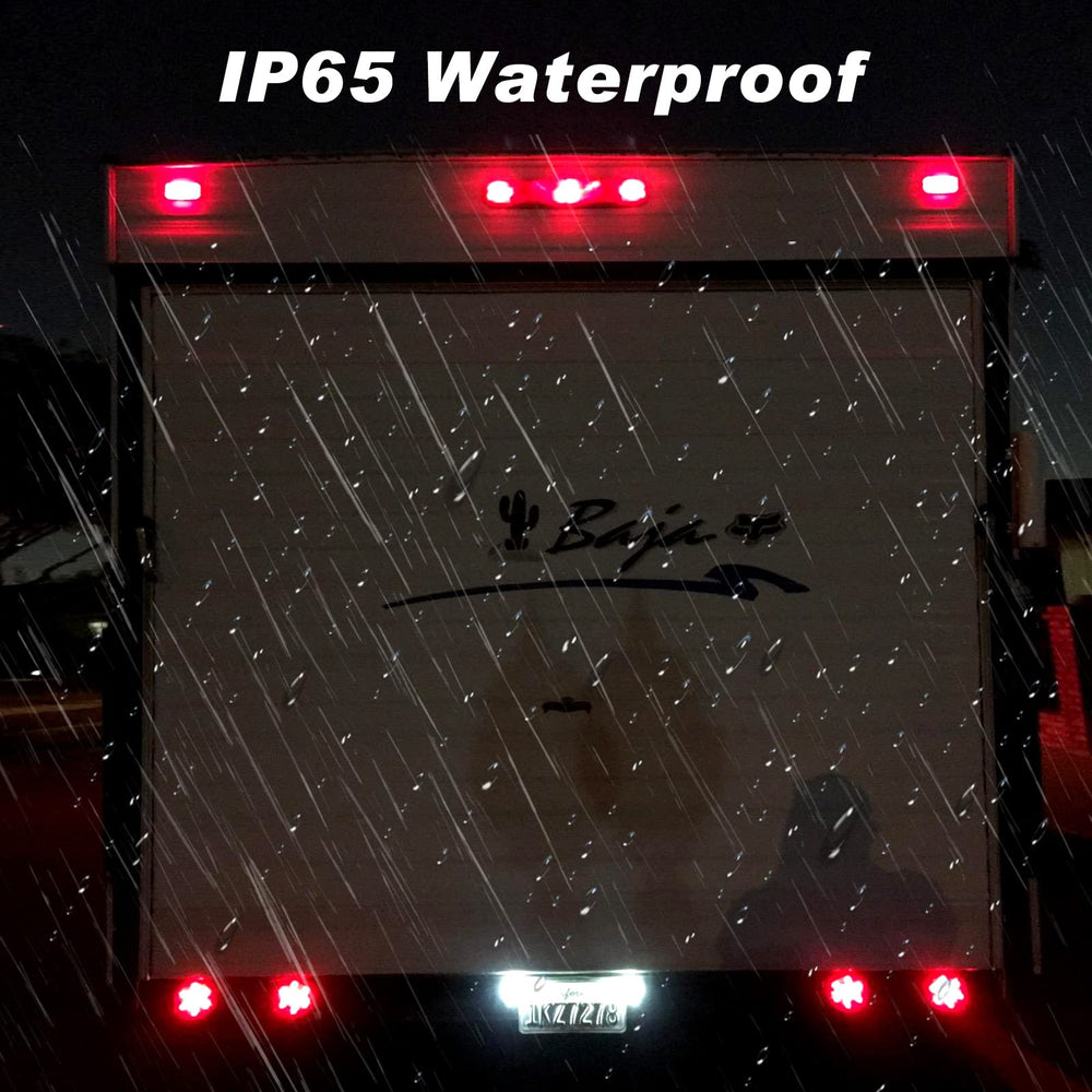 Partswcgg 4in round LED tail light demonstrates bright output and low power draw in practice.