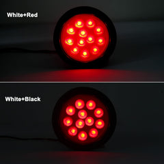 Partswcgg sealed grommet round LED tail light highlights waterproof sealing for outdoor use.