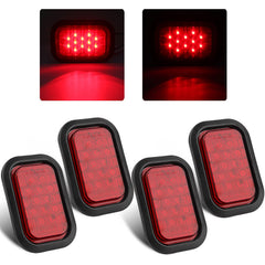 Partswcgg 5x3 red LED tail light four-piece set for trailer visibility