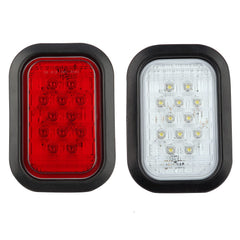 Partswcgg 5x3 red LED tail light highlights stop and turn signaling.