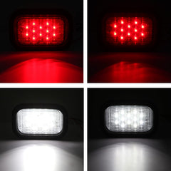 Partswcgg white 5x3 LED tail light provides clear back-up illumination.