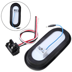 Partswcgg 6in oval dual-taillight wiring pigtails simplify three-prong connections.