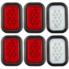 Partswcgg 6pc LED tail lights set boosts trailer visibility for trailers and trucks.