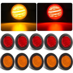 Partswcgg amber 2.5-inch LED trailer light enhances side marker visibility.