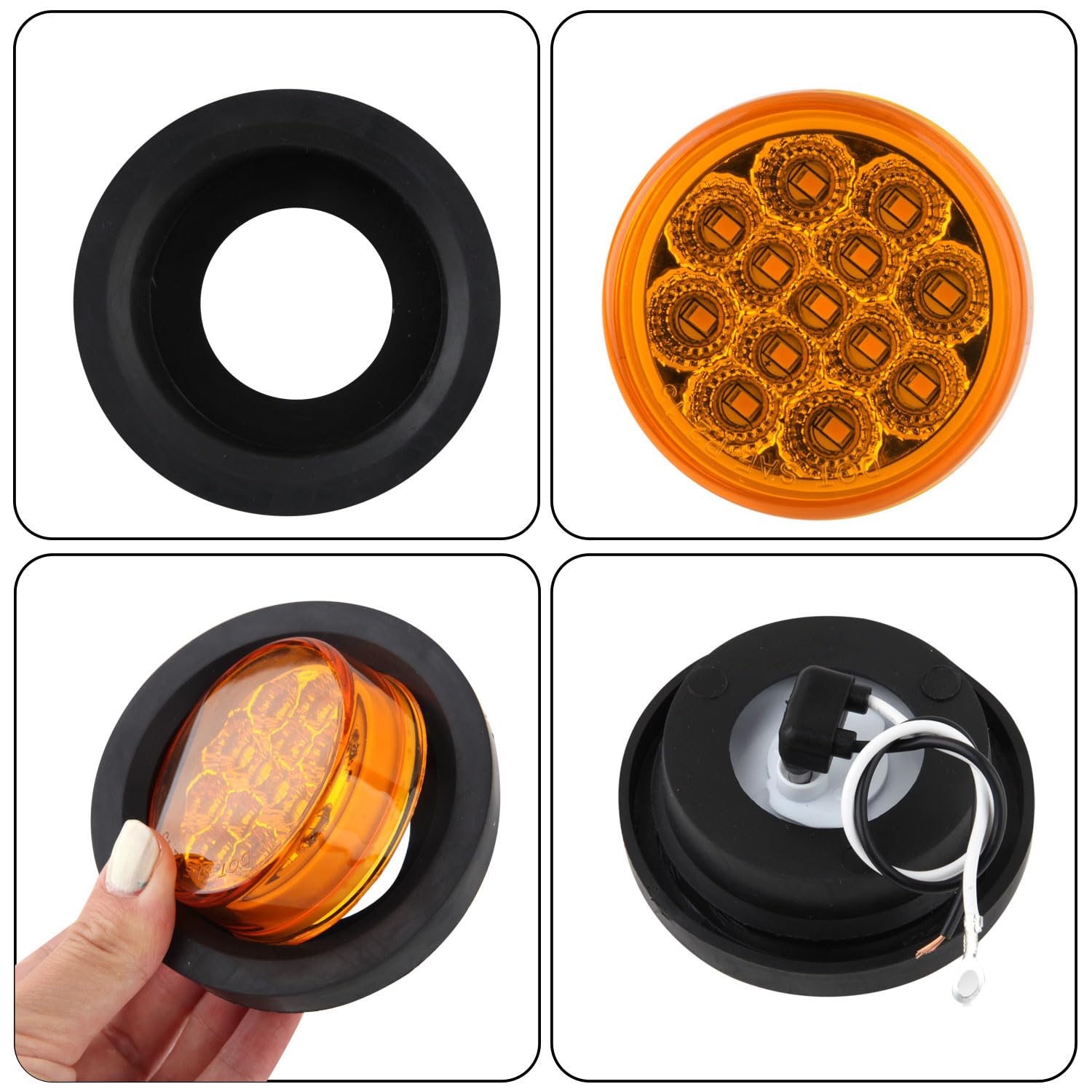 Partswcgg amber and red set supports front and rear signaling.