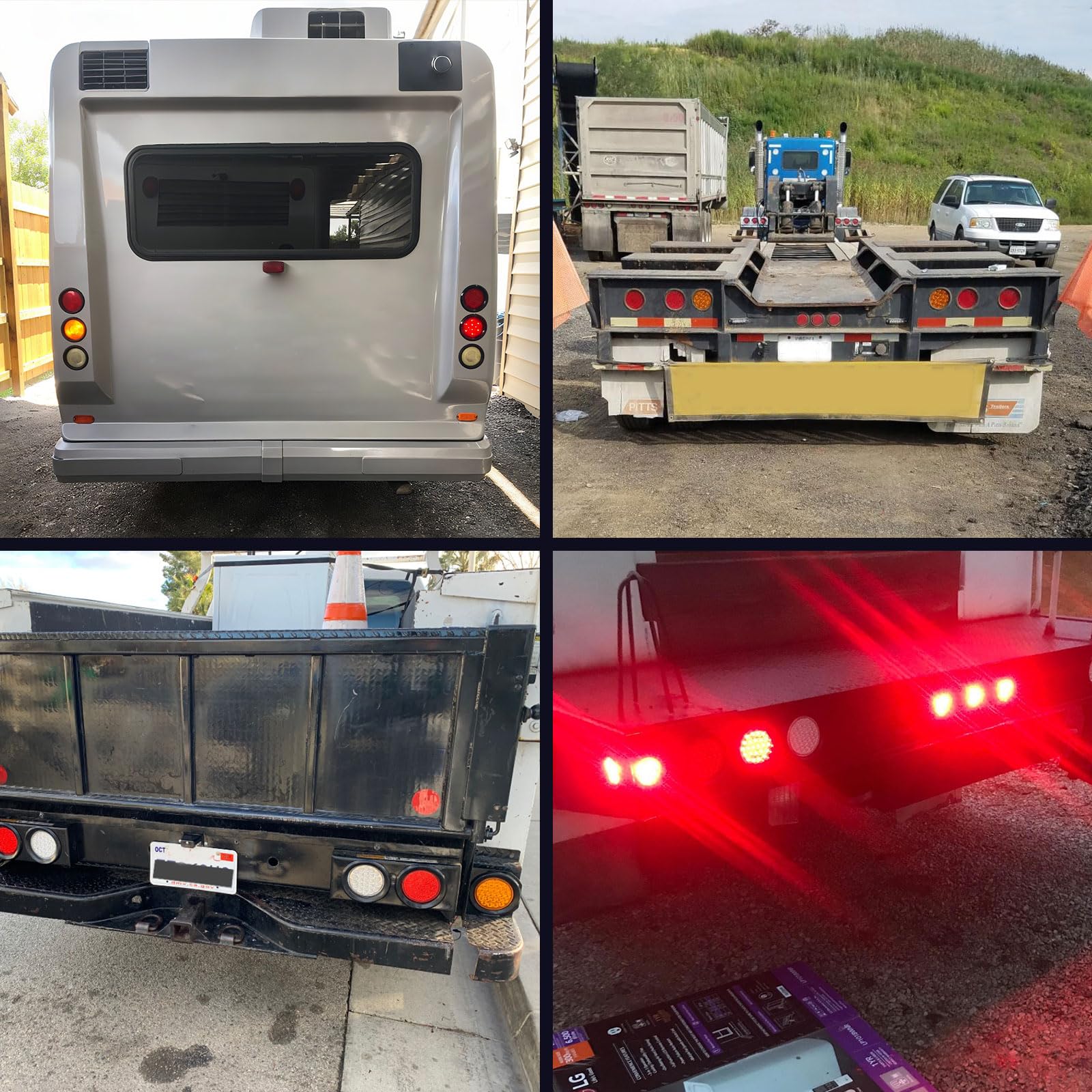 Partswcgg 4in round LED taillight with quick illumination potential