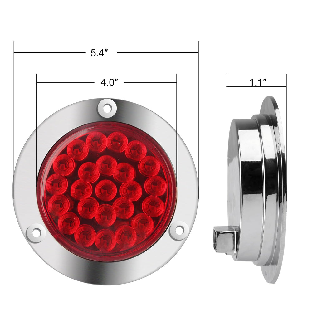 Partswcgg flange-mount installation for trailer lights.