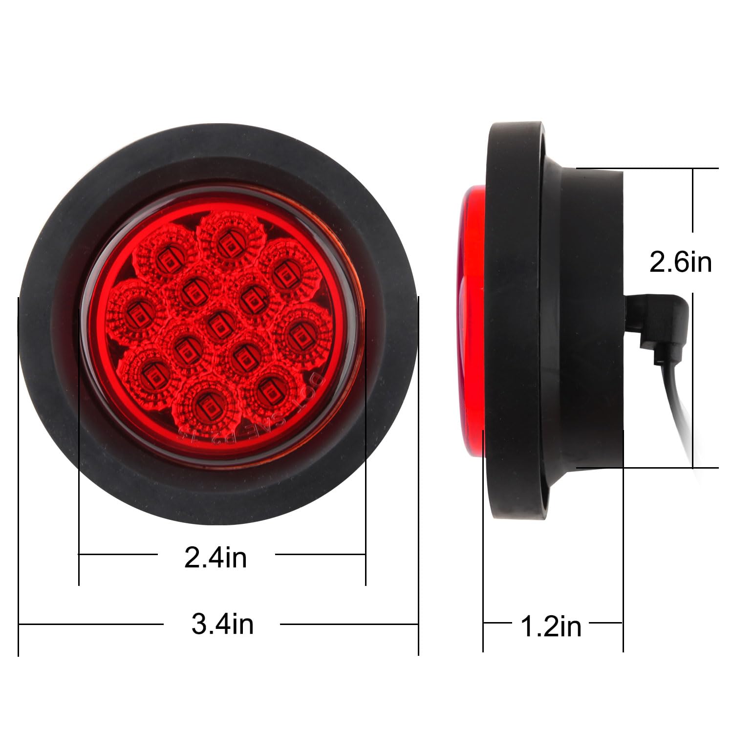 Partswcgg IP67 waterproof housing protects lights in harsh conditions.