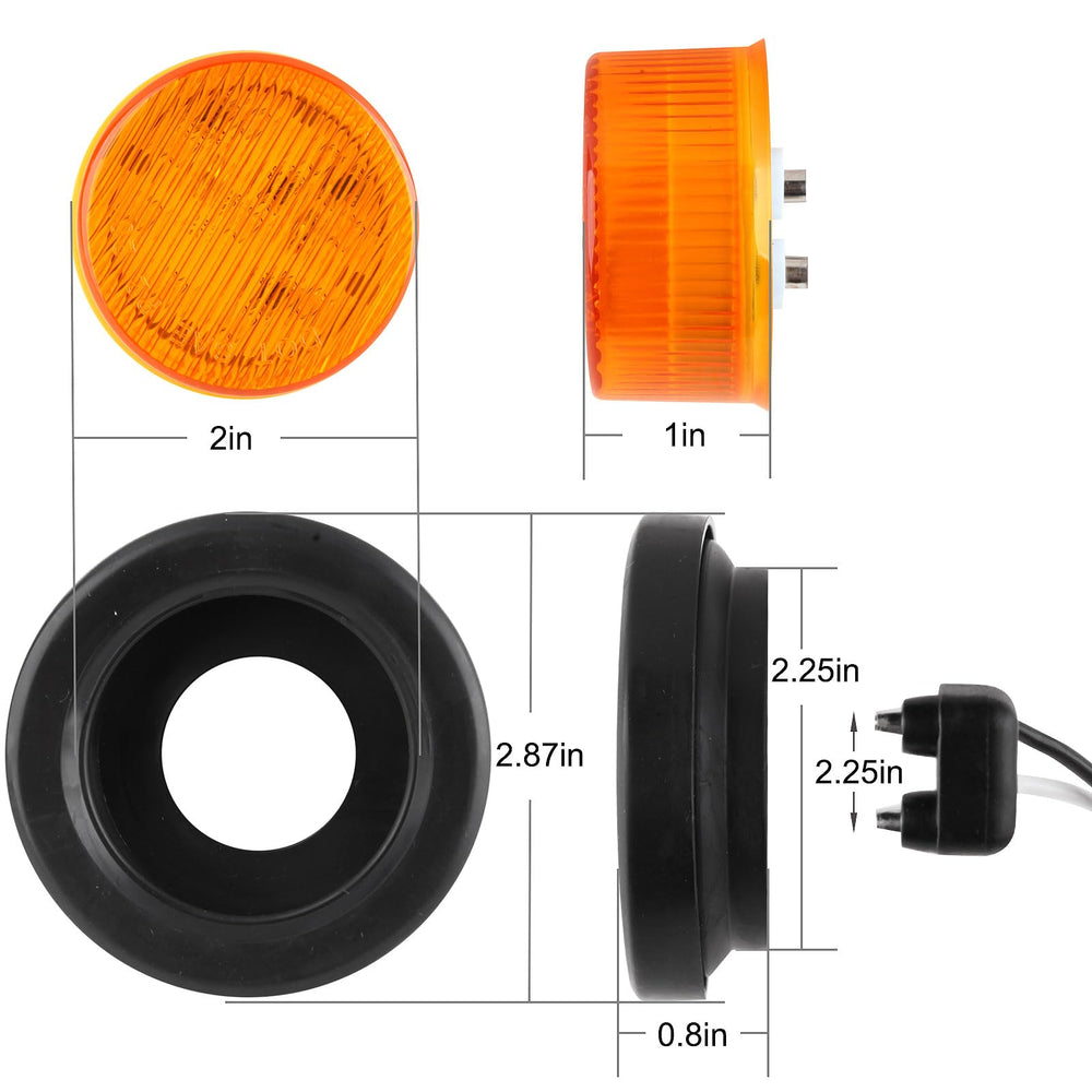 Partswcgg ip67 waterproof round marker light built for outdoor use