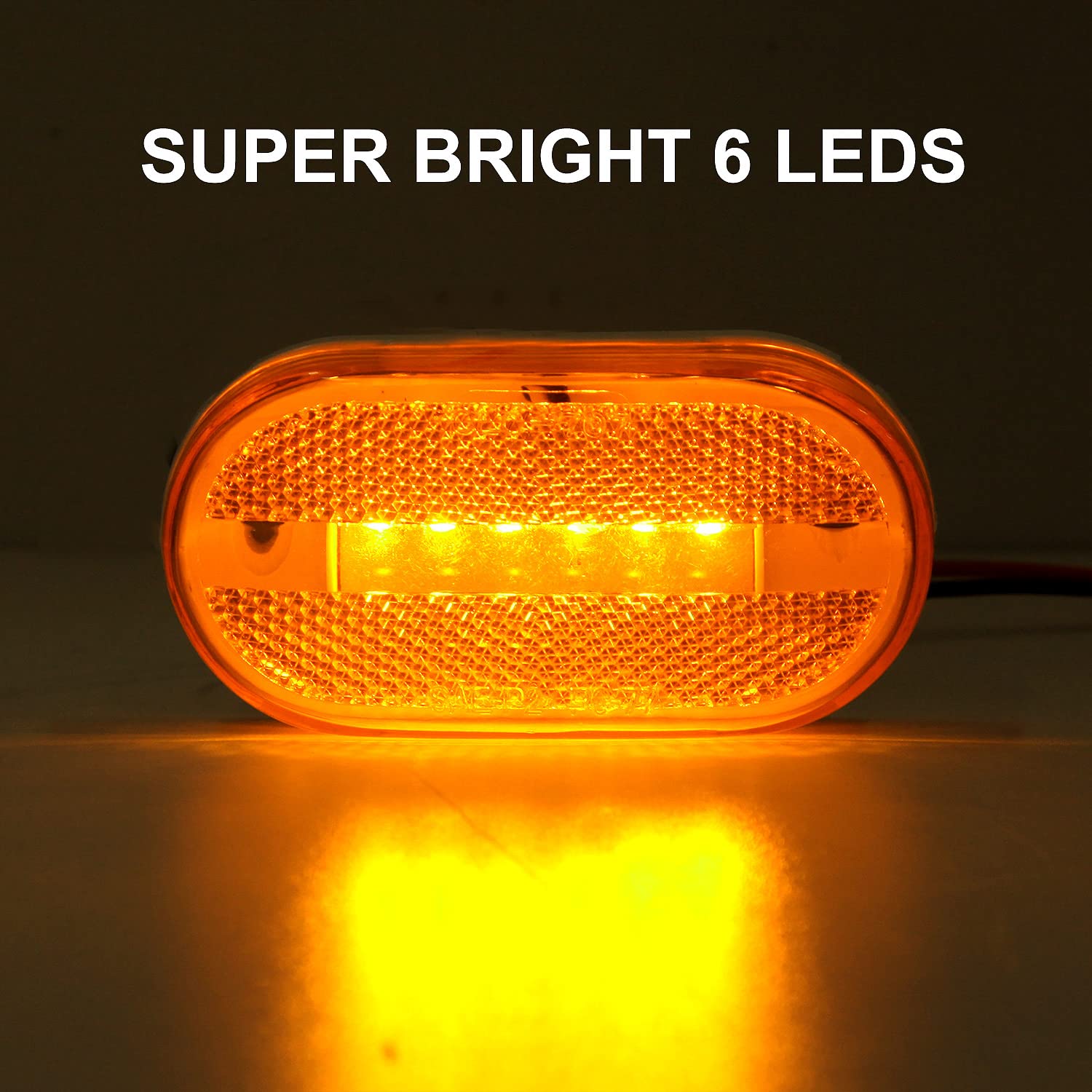 Partswcgg rectangle LED marker light surface mount with screws
