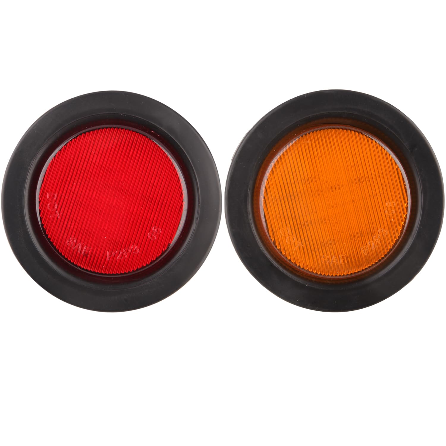 Partswcgg red 2.5-inch LED trailer light provides clear rear clearance marking.