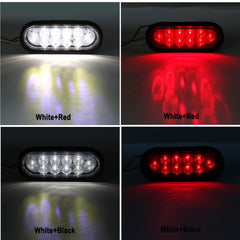 Partswcgg red oval LED tail light delivers bright braking visibility on trucks.