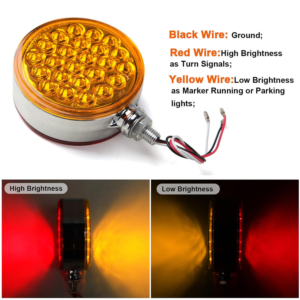 Partswcgg red rear lens enhances rear visibility and braking signals.