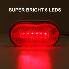 Partswcgg reflex lens trailer light with built-in reflector