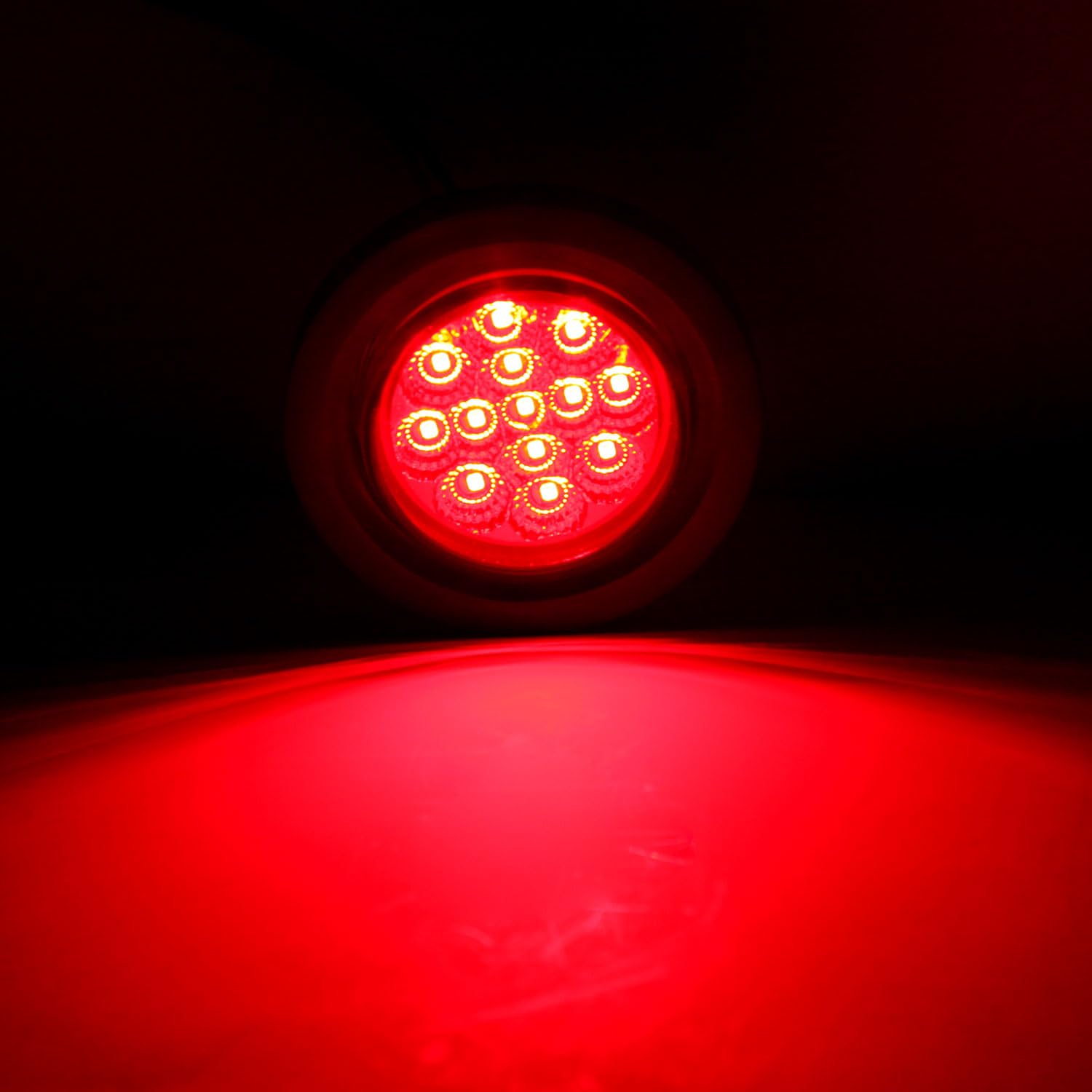 Partswcgg round trailer marker light with clear lens boosts daytime visibility