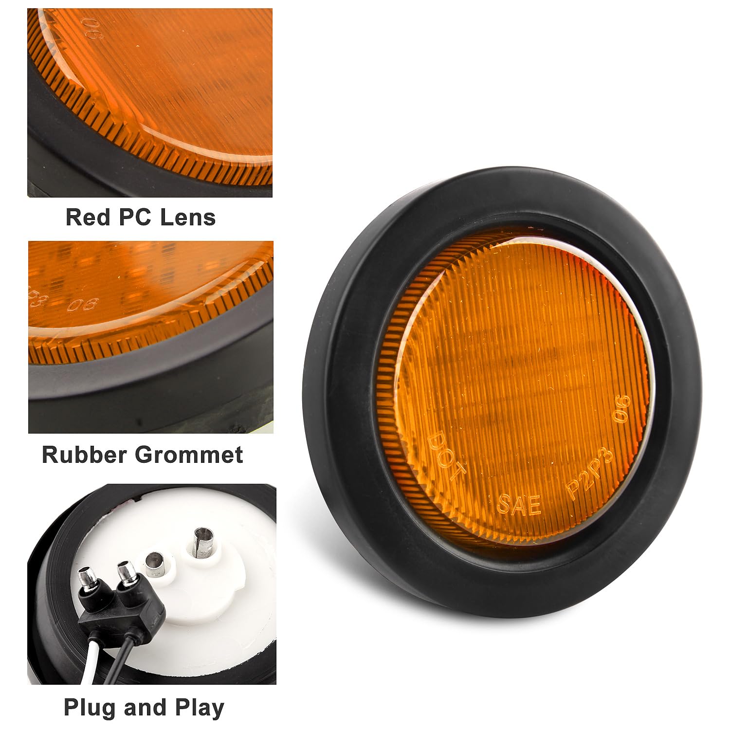 Partswcgg rubber grommet included for snug waterproof mounting.
