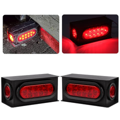 Partswcgg steel trailer light boxes kit with rugged housing for durability.