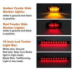 Partswcgg trailer tail light bar 15-5inch delivers stop and tail illumination.