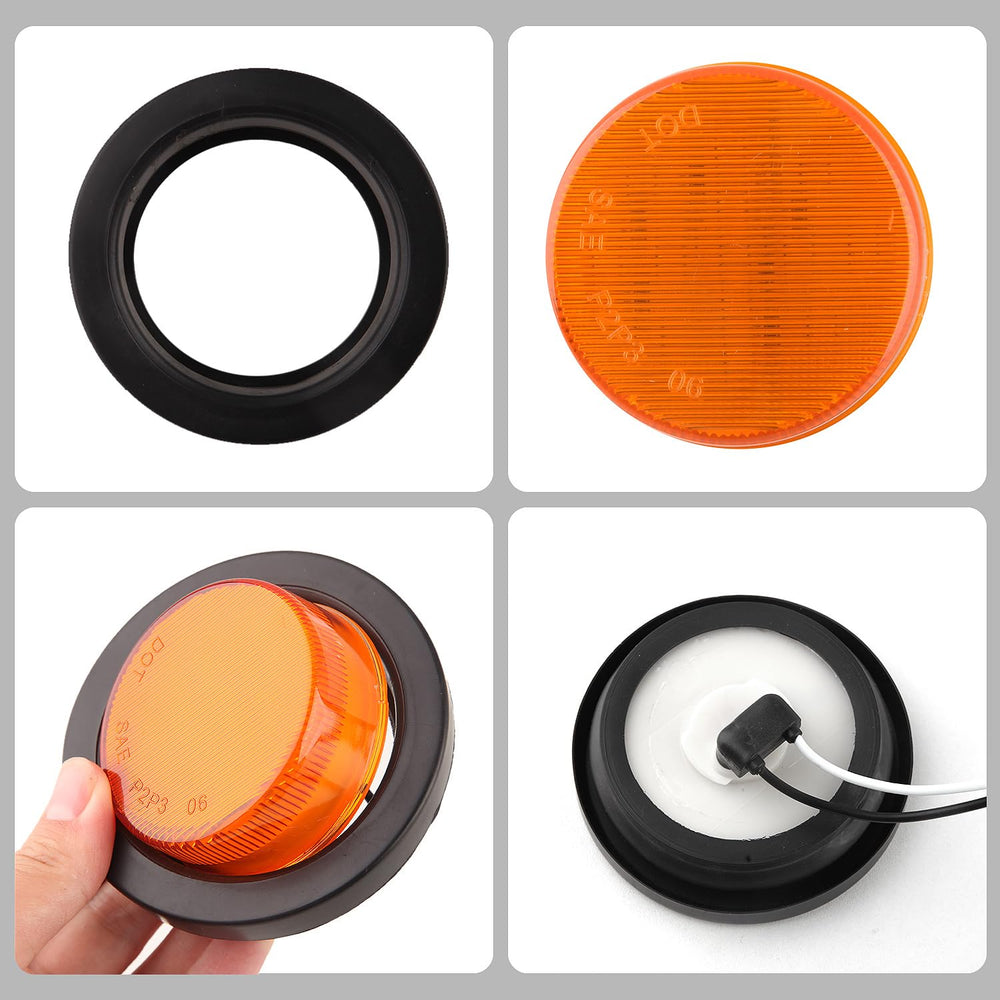Partswcgg 2-5in round trailer light with 2-prong pigtails for simple wiring