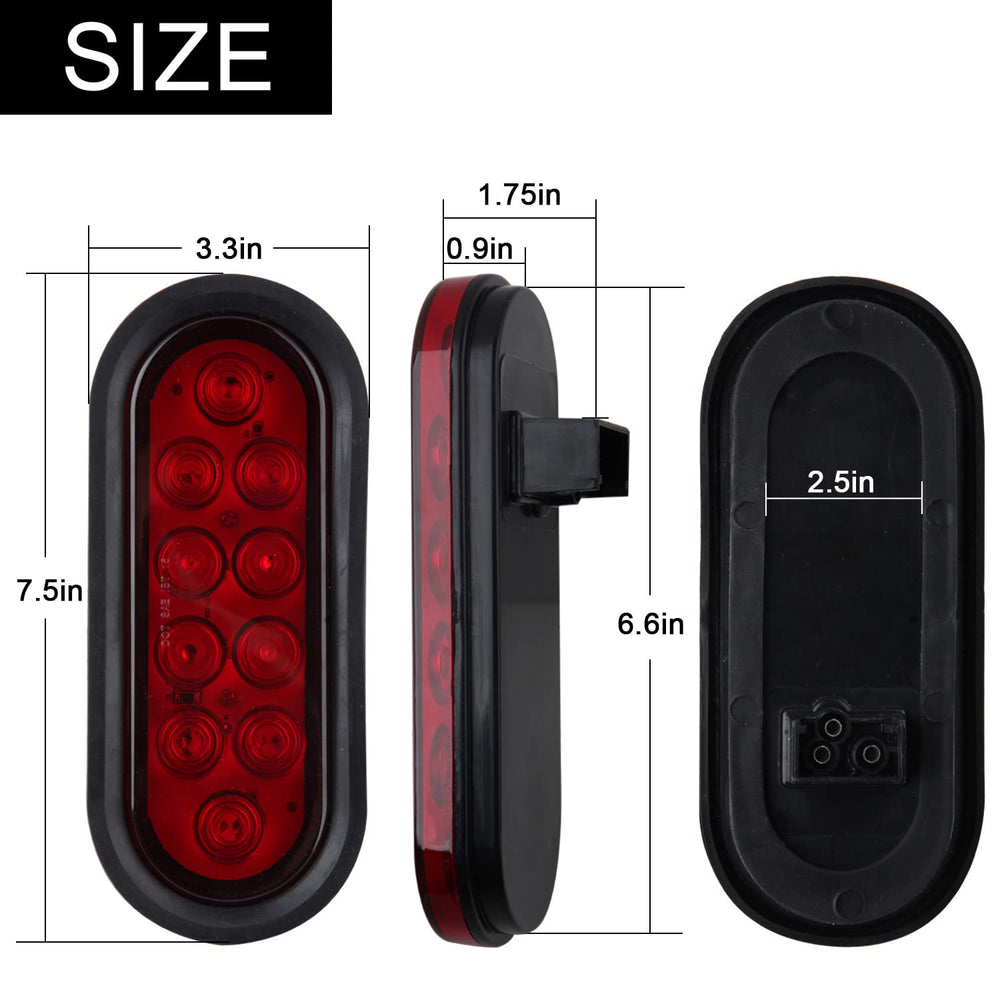 Partswcgg white backup oval LED light provides bright reverse illumination for trailers.