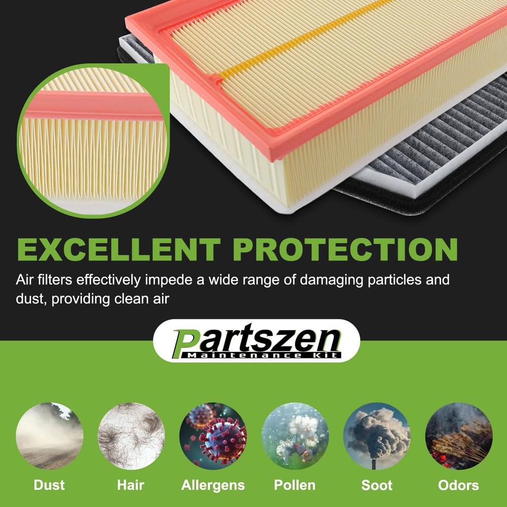 Partszen CA9711 engine air filter compatibility with Audi 2.0L models