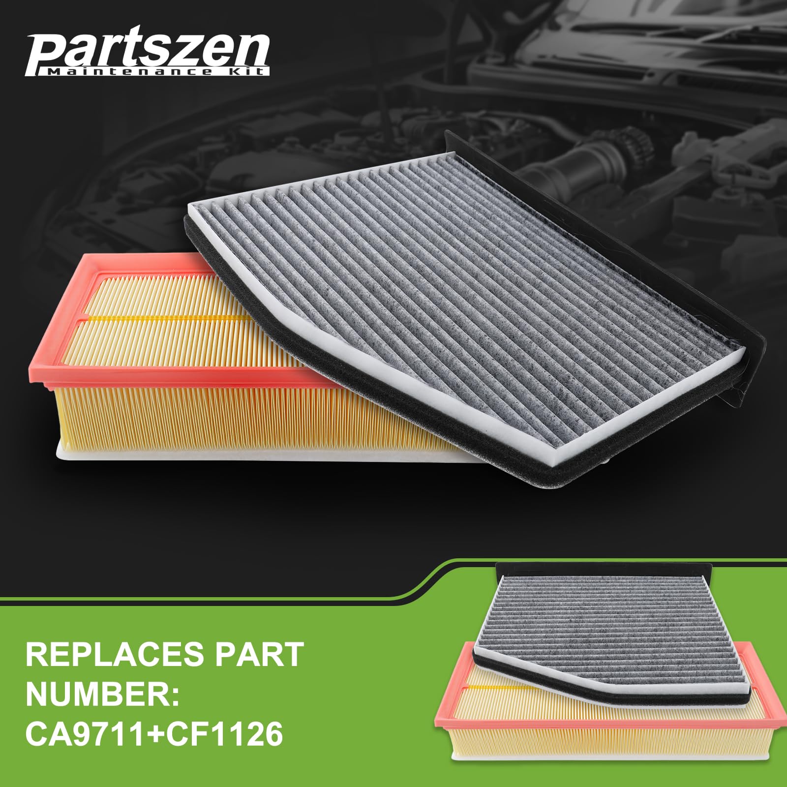 Partszen CA9711 cabin air filter kit ready to improve interior air quality
