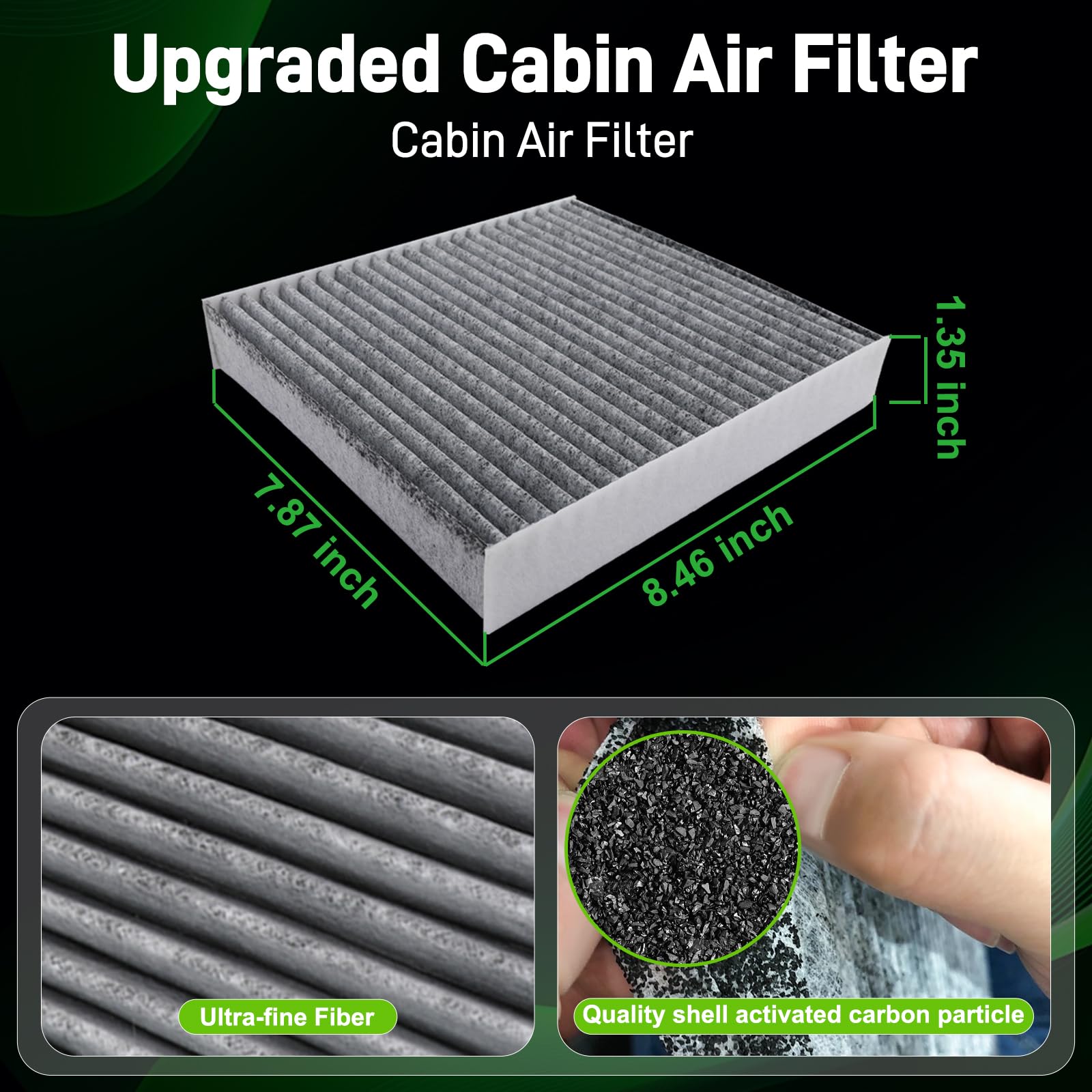 Partszen cabin air filter 27277-6CA0A for Nissan Sentra keeps cabin air clean.
