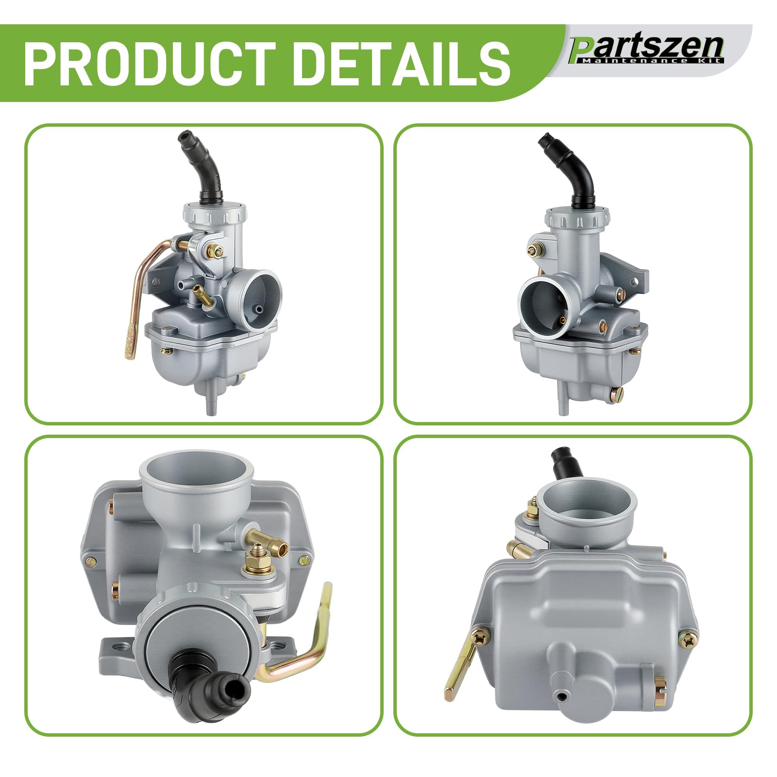 partszen air filter and fuel petcock included for steady fuel flow