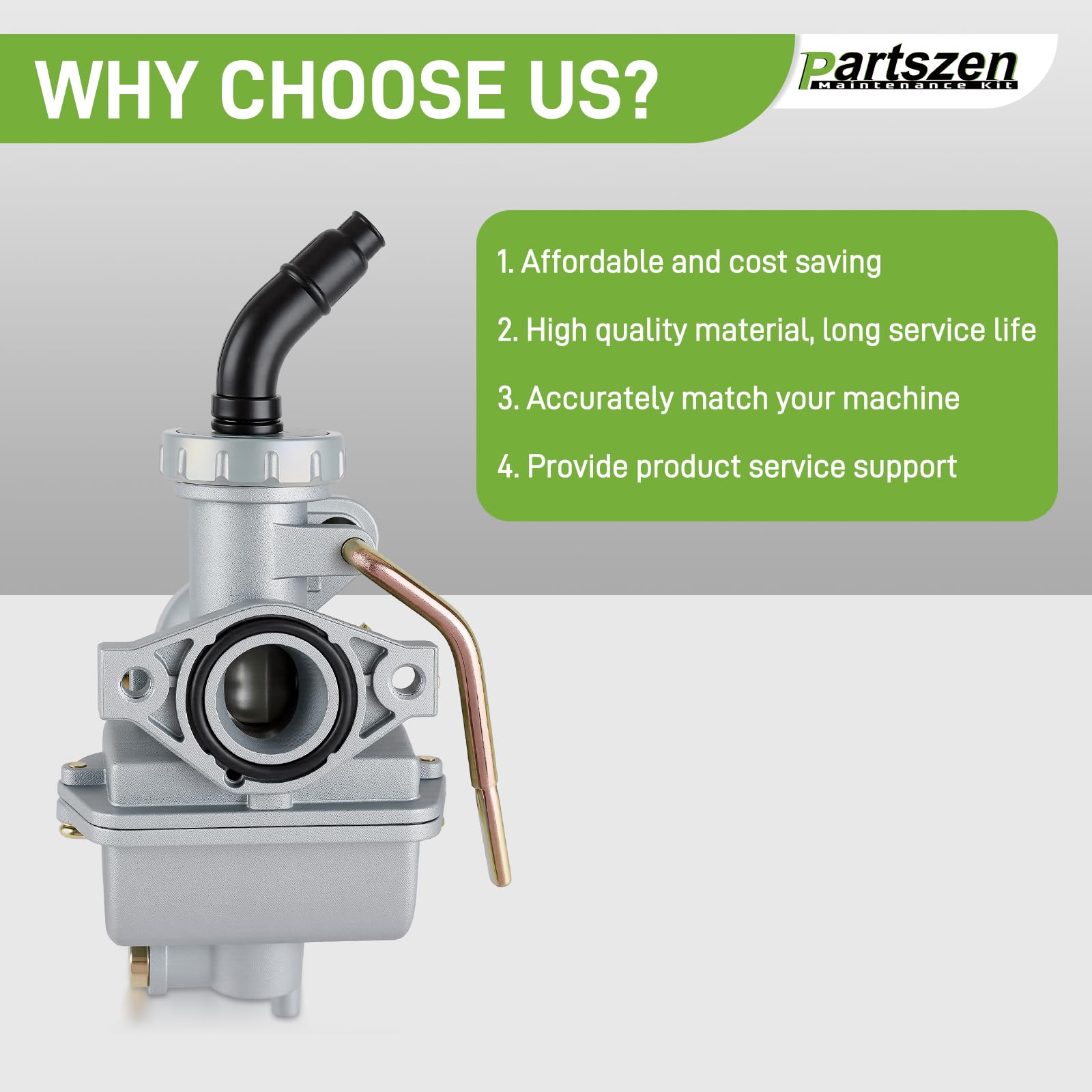 partszen complete carburetor package image showing included components