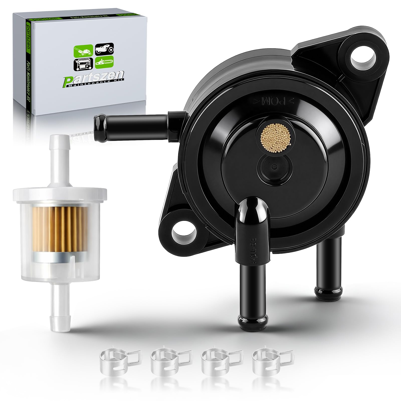 Partszen fuel pump for Kawasaki FH381V ensures smooth starting and consistent fuel flow.