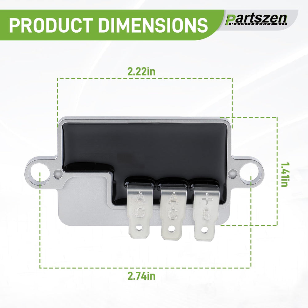 Partszen voltage regulator packaging highlights included item for quick replacement.