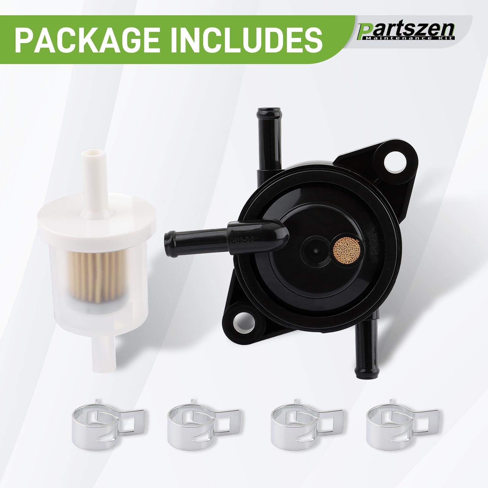 Partszen packaged fuel pump kit indicates ready-to-install replacement.