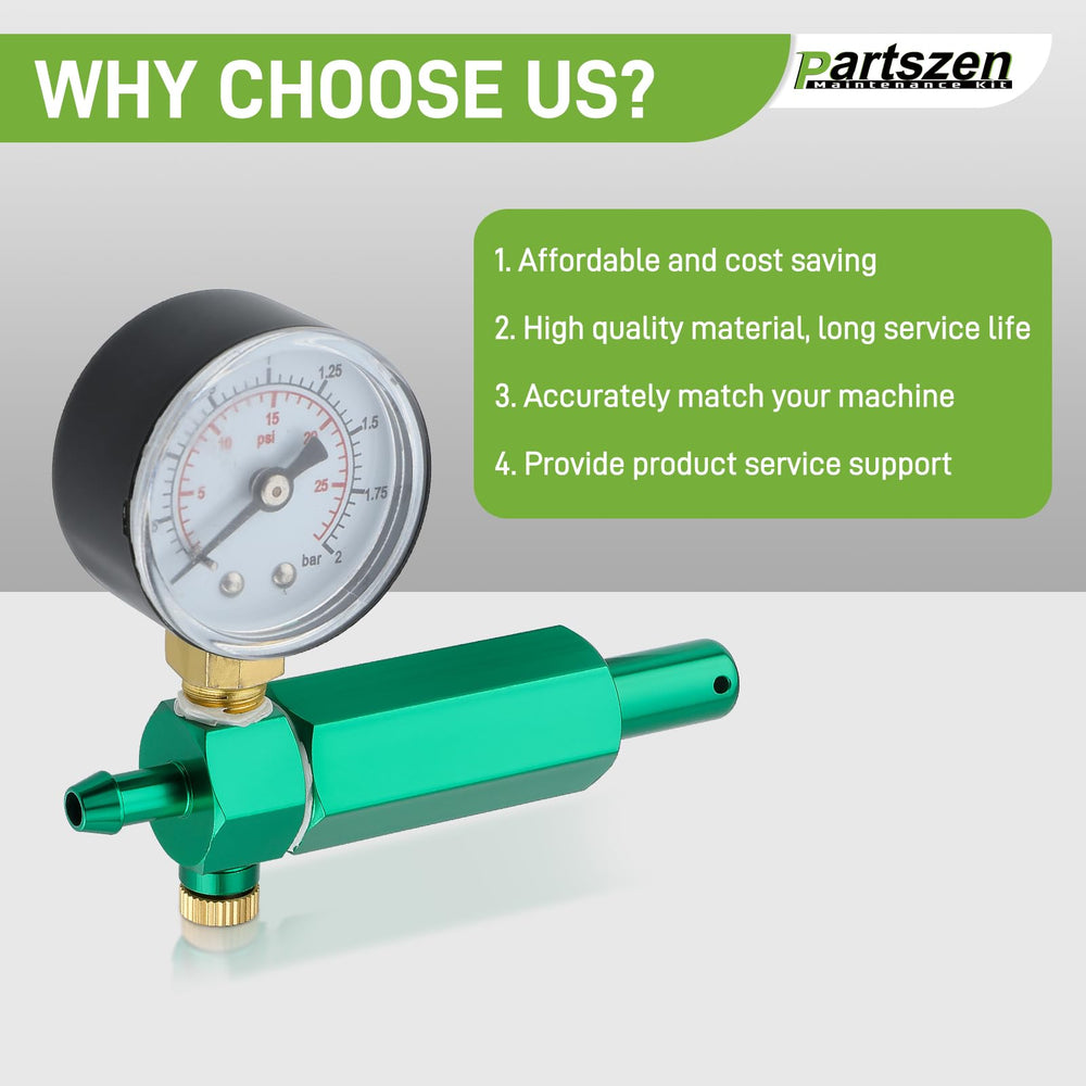 Partszen 0-138kPa range supports precise pressure testing.