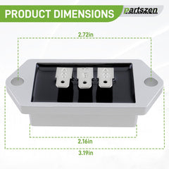 Partszen regulator-rectifier terminal-side view highlights secure mounting options
