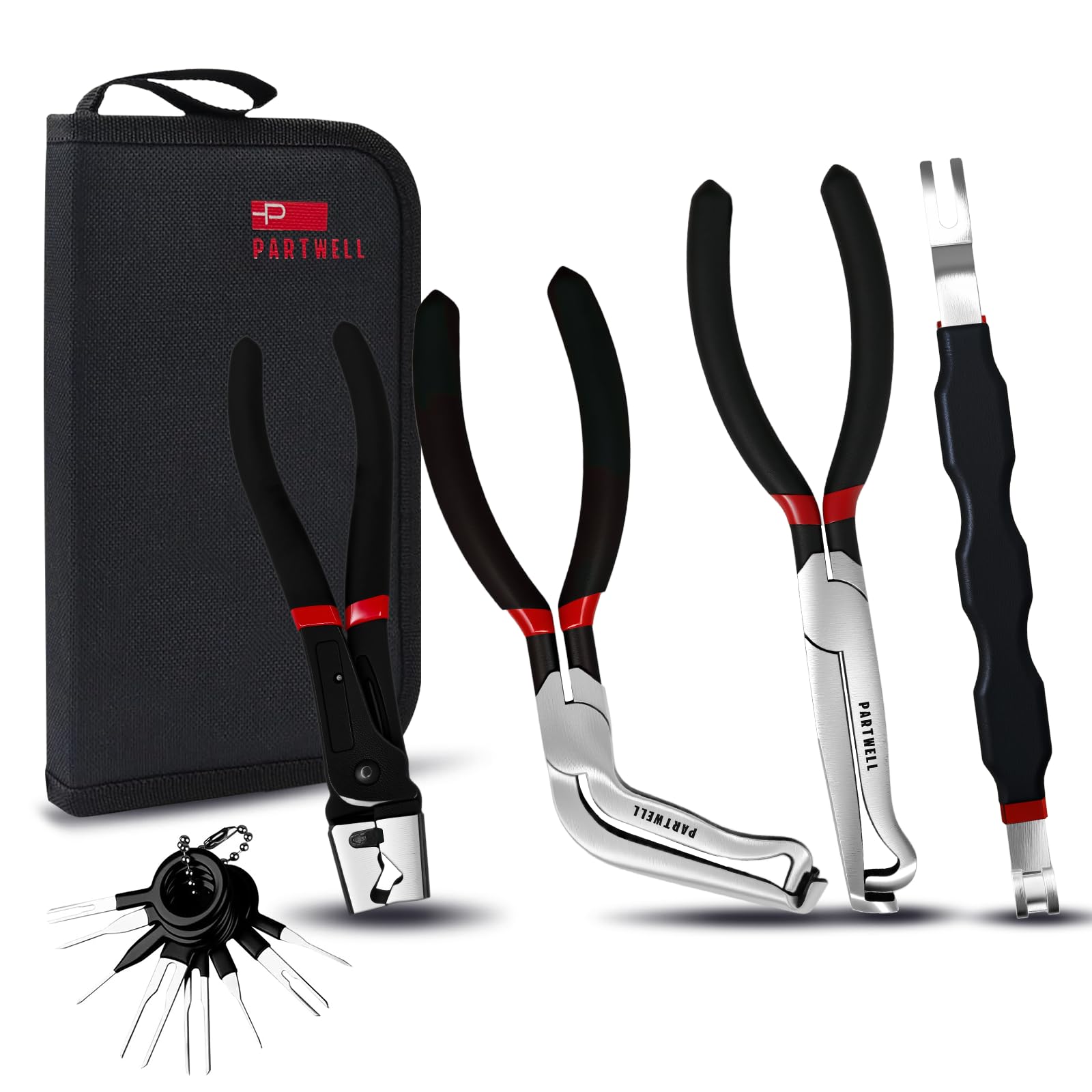 PARTWELL electrical disconnect pliers straight tip for safe coil and sensor removal